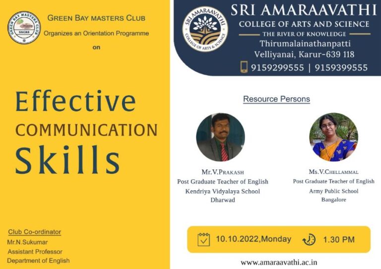 Orientation Programme on Effective communication skills