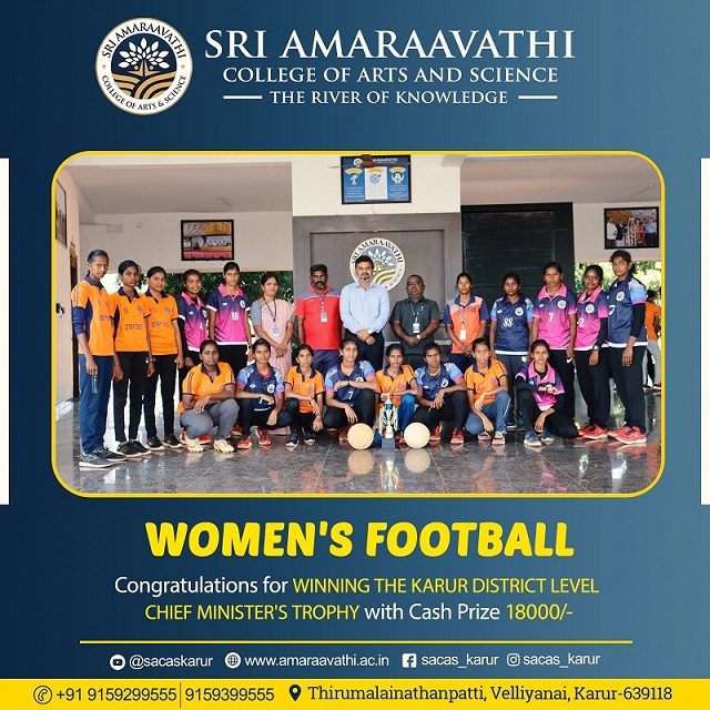 Women’s Football Team Won District Level Trophy