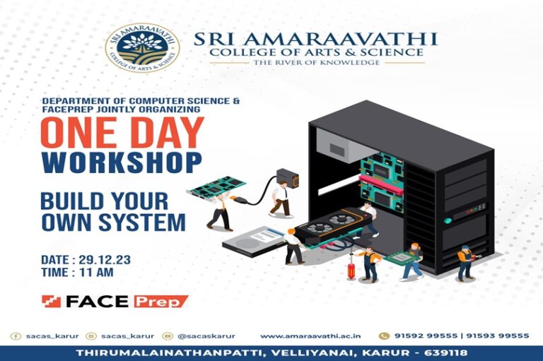 DEPARTMENT OF COMPUTER SCIENCE-ONE DAY WORKSHOP